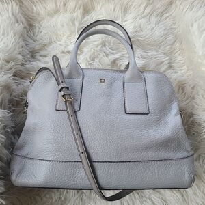 Kate Spade Southport Avenue Grey Handbag Crossbody Pebbled Leather- Good Conditi